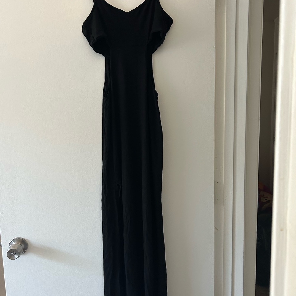 Miss Selfridge Black Spaghetti Strap Maxi Dress